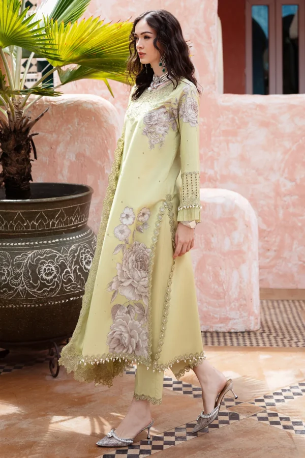 3-PC Charizma Unstitched Lawn Collection RM5-08 - Image 3
