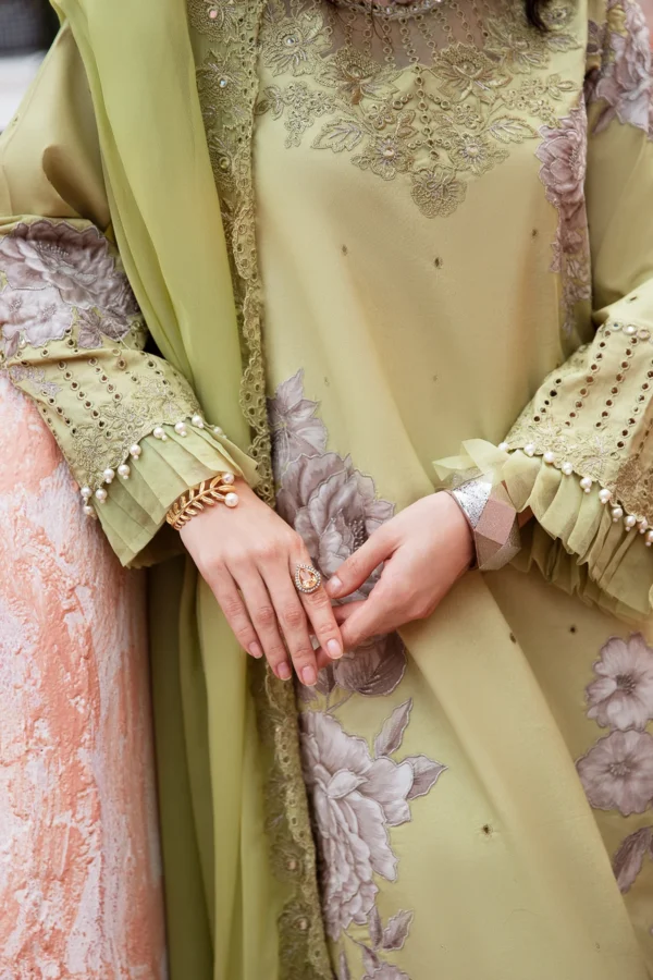 3-PC Charizma Unstitched Lawn Collection RM5-08 - Image 4