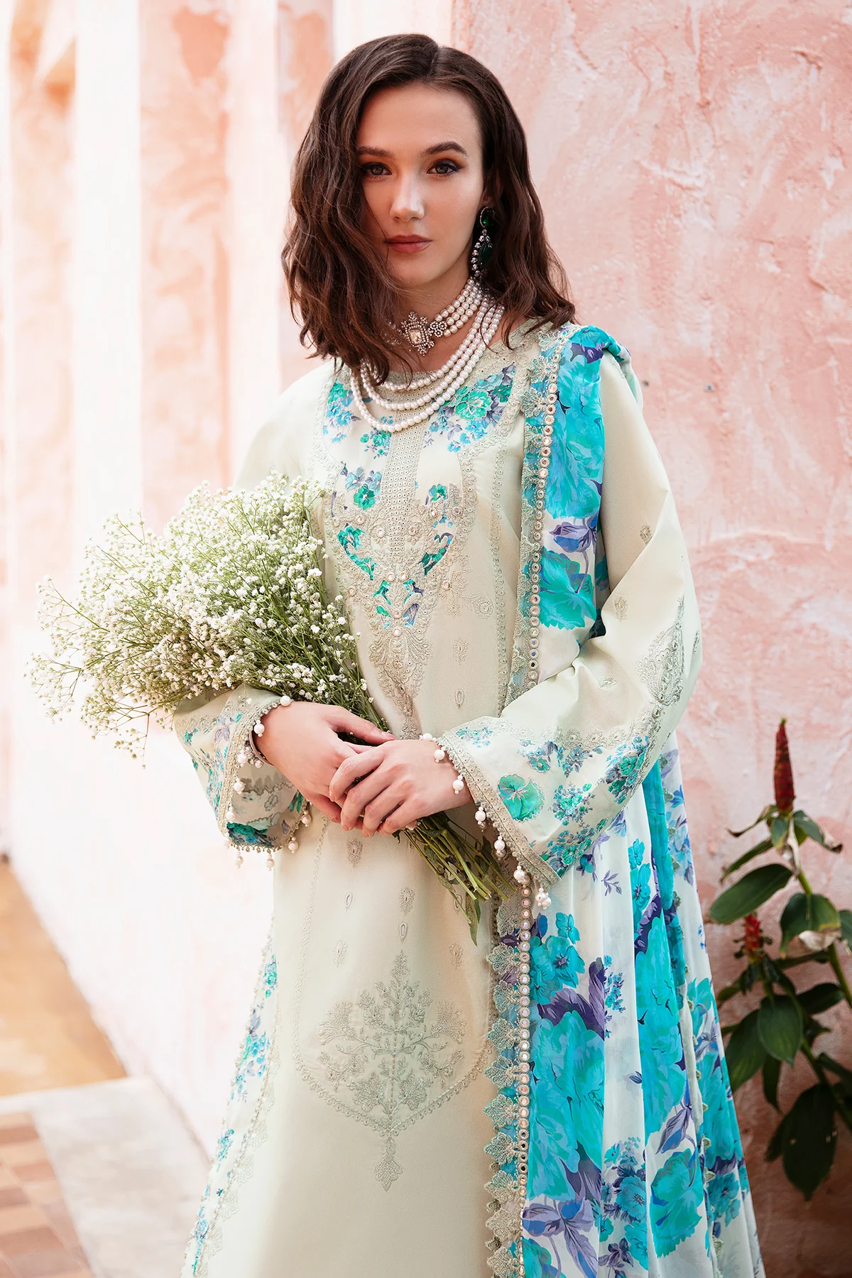 3-PC Charizma Unstitched Lawn Collection RM5-04 - Image 4